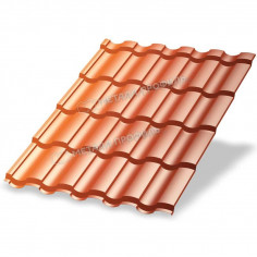 Металлочерепица МП Монтекристо-XL (AGNETA-20-CopperCopper-0.5)