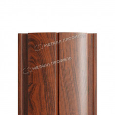 Штакетник металлический МП ELLIPSE-T 19х126 (ECOSTEEL-01-МореныйДуб-0.5)