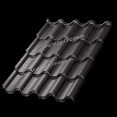 Металлочерепица МП Монтерроса-X (VALORI-20-DarkGrey-0.5)
