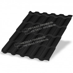 Металлочерепица МП Трамонтана-X (VALORI-20-DarkGrey-0.5)