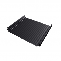 Кликфальц Pro Gofr Grand Line 0,5 Velur X с пленкой на замках RAL 9005 черный