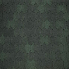 Битумная черепица TEGOLA ASSISI verde 473 (зеленый)