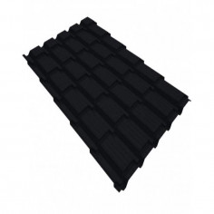 Металлочерепица квадро профи Grand Line 0,5 Drap TX RAL 9005 черный
