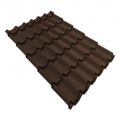 Металлочерепица классик 0,5 Velur X RAL 8017 шоколад