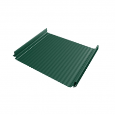 Кликфальц Pro Gofr Grand Line 0,5 Satin с пленкой на замках RAL 6005 зеленый мох