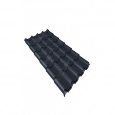 Металлочерепица камея 0,5 PE RAL 7024 мокрый асфальт
