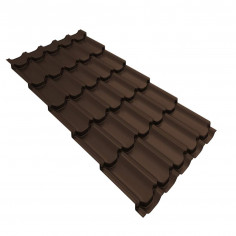 Металлочерепица квинта плюс 0,5 Satin Matt TX RAL 8017 шоколад
