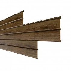 Сайдинг МП Lбрус-XL-14х335 (ECOSTEEL_MA-12-Античный Дуб-0.45)