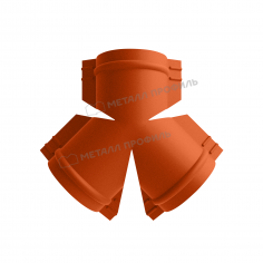 Y-образный тройник для круглого конька R110 (AGNETA-20-CopperCopper-0.5)